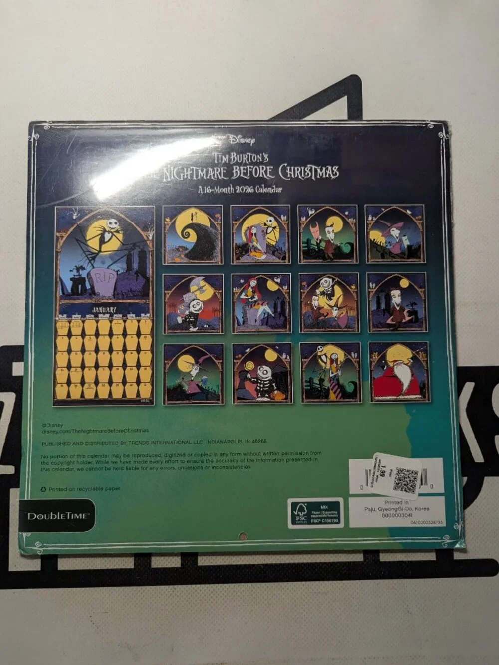 Disney Time Burton's The Nightmare Before Christmas A 16-Month 2026 Calendar